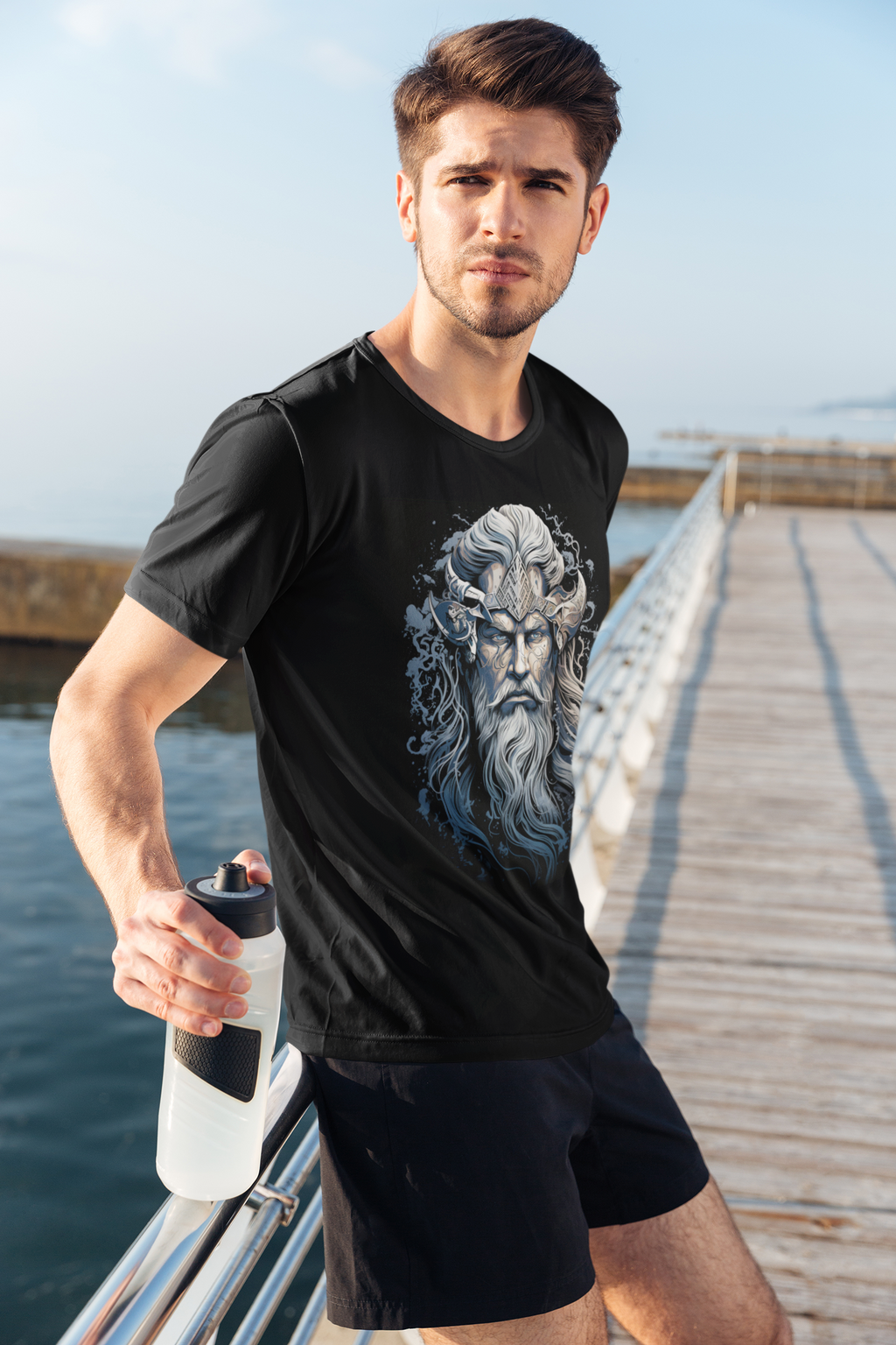 Premium Creative Beard Face Art Unisex Tees