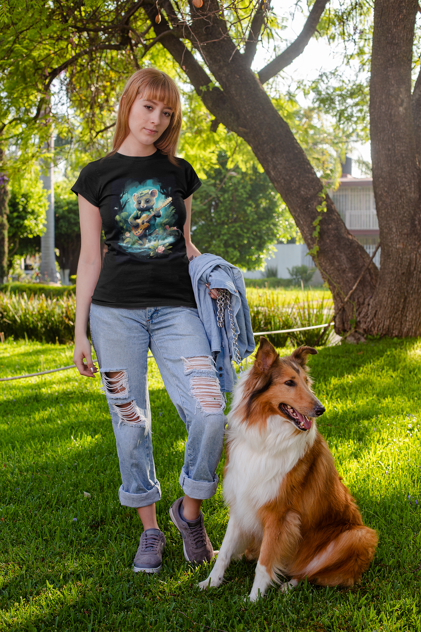 Premium Creative Playing Guitar Art Unisex Tees