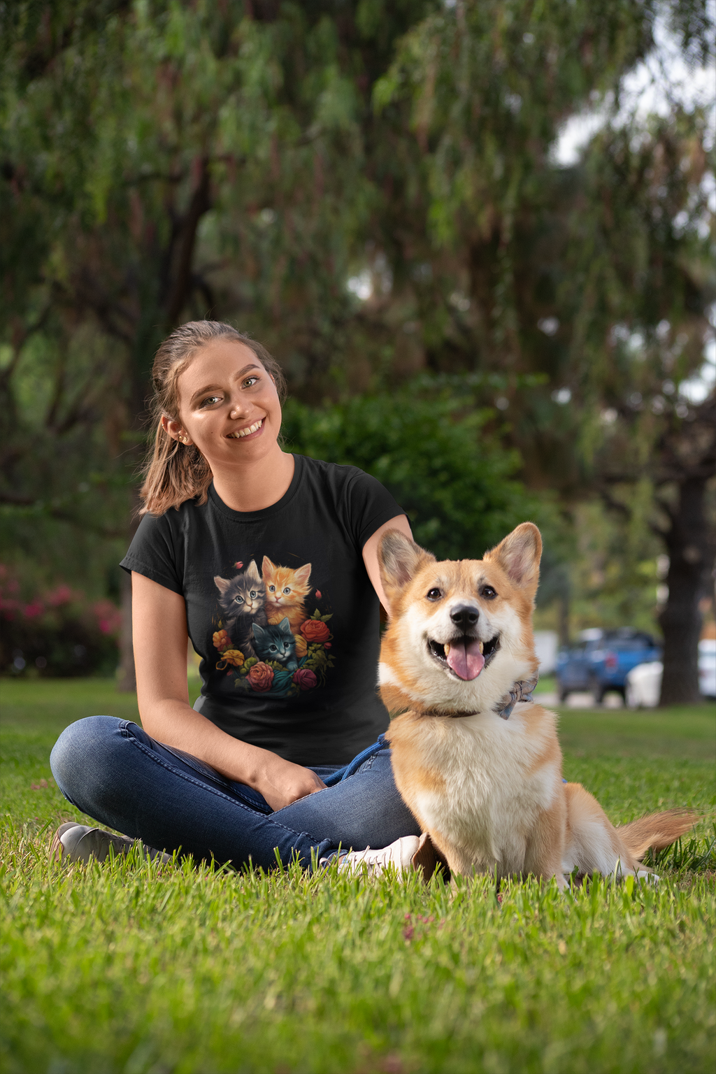 Premium Creative Cute Cat Art Unisex Tees