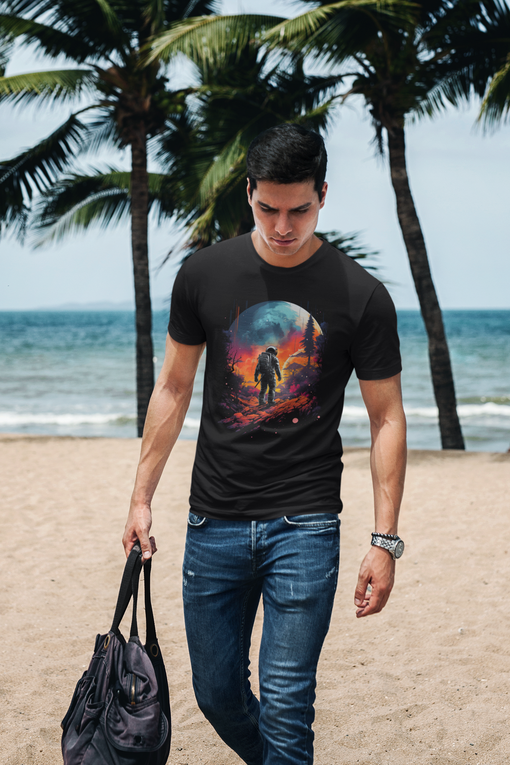Premium Creative Moon Walk Art Unisex Tees
